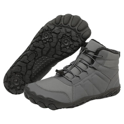 Hike Winter Footwear Barefoot Boots Mens Womens Waterproof Winter Snow Boots Warm Ankle Booties Wide Toe Barefoot Hiking Boots Non-Slip Zero Drop Sole Hike Shoes for Hiking Walking Outdoor
