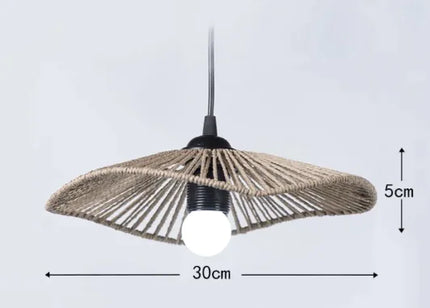 Rattan-Inspired Paper String Lampshade