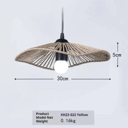 Rattan-Inspired Paper String Lampshade