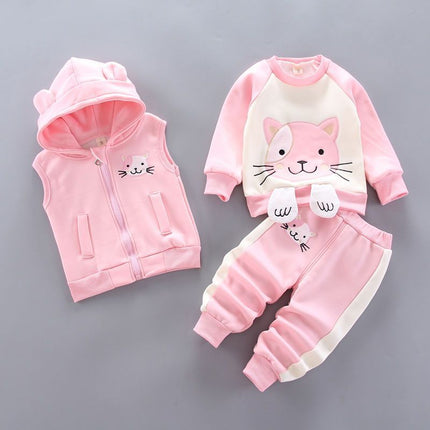 Baby Children's Spring Clothes Three-Piece Set