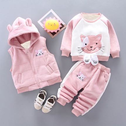 Baby Children's Spring Clothes Three-Piece Set