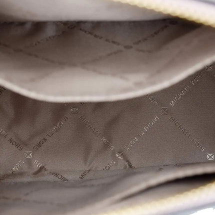 Michael Kors Jet Set Medium X Cross Dome Vanilla/Powder Blush PVC Crossbody Bag