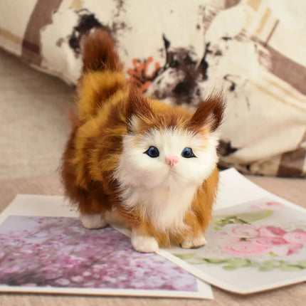 Mini Simulation Plush Cat - Ideal Gift for Animal Lovers