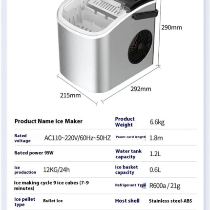 Compact Home Ice Maker