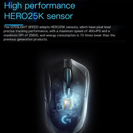 Logitech G703 HERO Wireless Gaming Mouse LIGHTSPEED