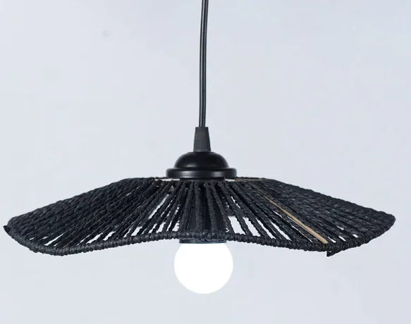 Rattan-Inspired Paper String Lampshade