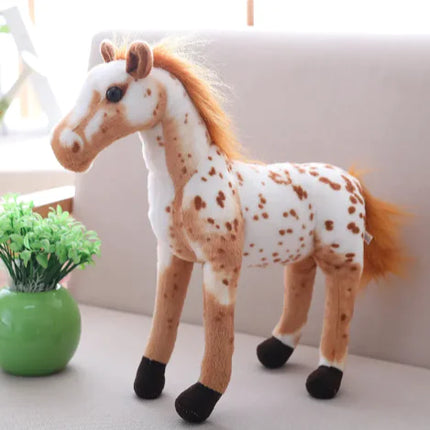 30-60cm Plush Zebra Toy – Realistic Simulation Horse Stuffed Animal