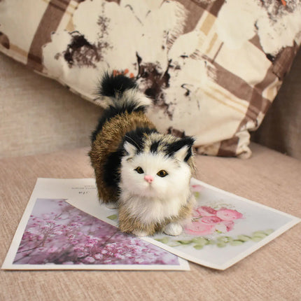 Mini Simulation Plush Cat - Ideal Gift for Animal Lovers