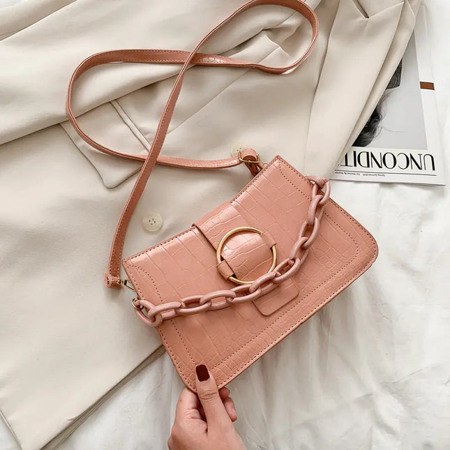 Versatile Red One Shoulder Mesh Underarm Bag