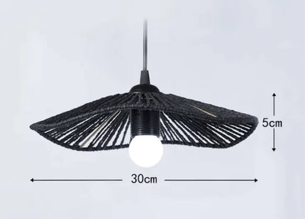 Rattan-Inspired Paper String Lampshade