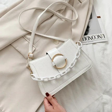 Versatile Red One Shoulder Mesh Underarm Bag