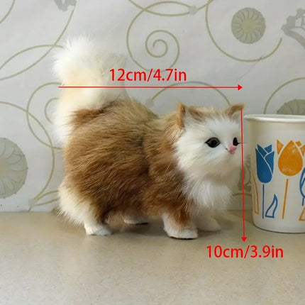 Mini Simulation Plush Cat - Ideal Gift for Animal Lovers